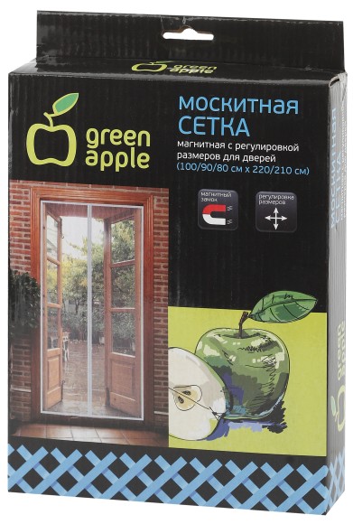 GBN004 GREEN APPLE Магнитная сетка универсальная с регулируемым размером 2штx220смx50см регулировка размеро