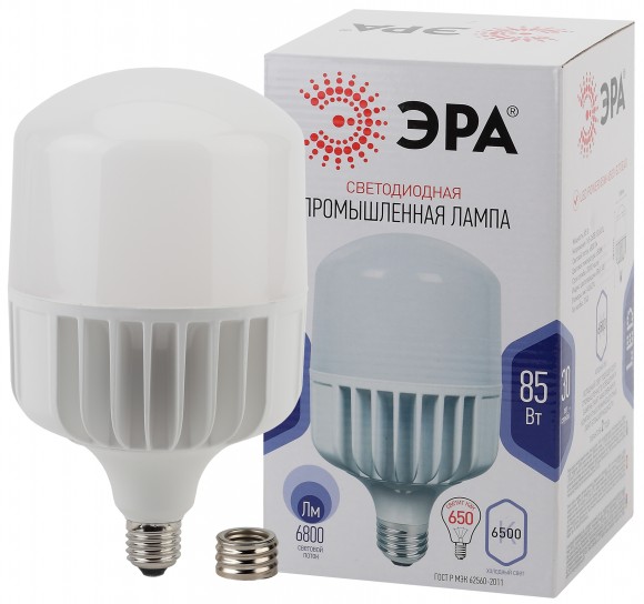 Лампа светодиодная ЭРА STD LED POWER T140-85W-6500-E27/E40 E27 / E40 85Вт колокол холодный дневной свет