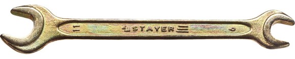 STAYER 9 x 11 мм, рожковый гаечный ключ (27038-09-11)