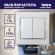 Б0027601 1-104-01 Intro Выключатель двойной, 10А-250В, IP20, СУ, Plano, белый (10/200/2400)