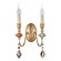 Бра Crystal Lux MERCEDES AP2 GOLD/COLOR