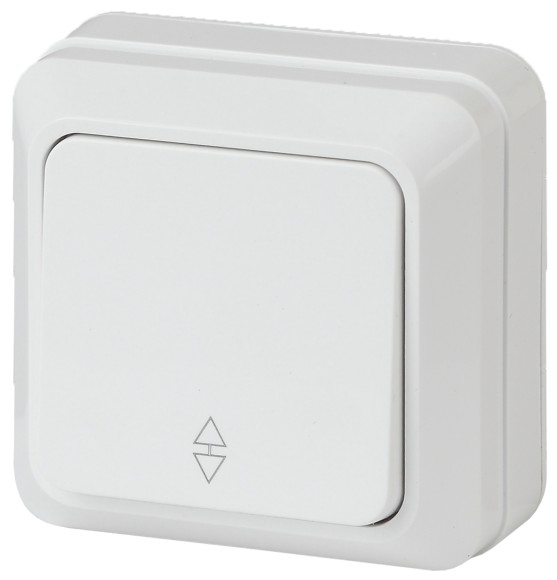 2Э-103-01 Intro Переключатель, 10А-250В, ОУ, б.м.п., Quadro, белый (10/200/2400)