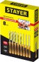 STAYER Wood Master, 8 предм., набор ручных резцов по дереву, Professional (1836)