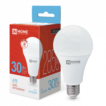 4690612024165 Лампа сд LED-A70-VC 30Вт 230В Е27 6500К 2850Лм IN HOME