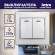 Б0027603 1-105-01 Intro Выключатель двойной с подсветкой, 10А-250В, IP20, СУ, Plano, белый (10/200/2400)