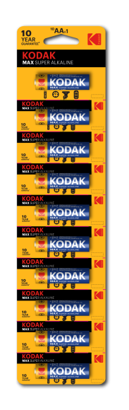 Б0005126 Батарейки Kodak LR6-10BL MAX SUPER Alkaline [KAA-10 ] (100/1000/20000)