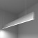 Линейный светодиодный подвесной односторонний светильник 128см 25Вт 4200К матовое серебро 101-200-30-128