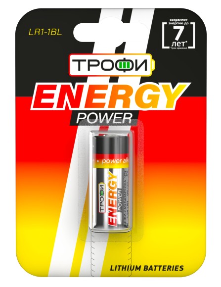 Б0029643 Батарейки Трофи LR1-1BL ENERGY POWER Alkaline (12/144/9504)
