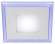 LED 4-6 BL Светильник ЭРА светодиодный квадратный c cиней подсветкой LED 6W 220V 4000K (40/960)