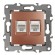 12-3108-14 ЭРА Розетка информационная двойная 2XRJ45, IP20, Эра12, медь (10/100/2500)