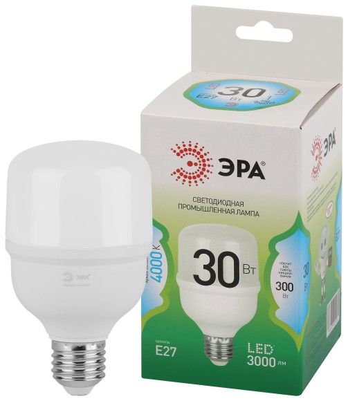 LED POWER T70-30W-840-E27 GL Лампа светодиодная ЭРА GREEN LINE LED POWER T70-30W-840-E27 GL Е27 30 Вт колокол яркий белый свет