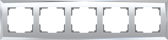 Рамка на 5 постов  (черный) WL08-Frame-05