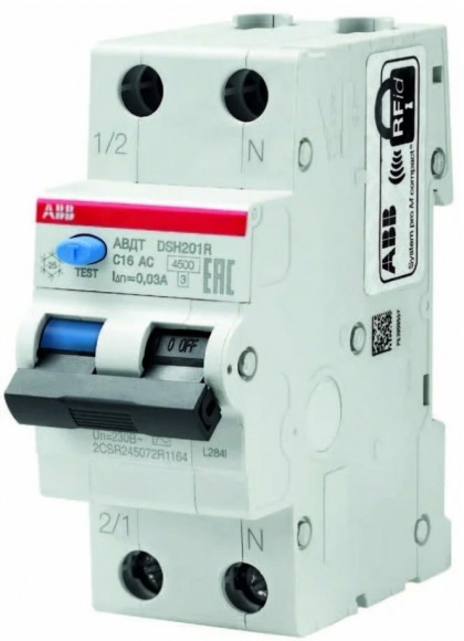 Дифференциальный автомат ABB DSH201R 2П 30 мА C 4.5 кА AC 32 А