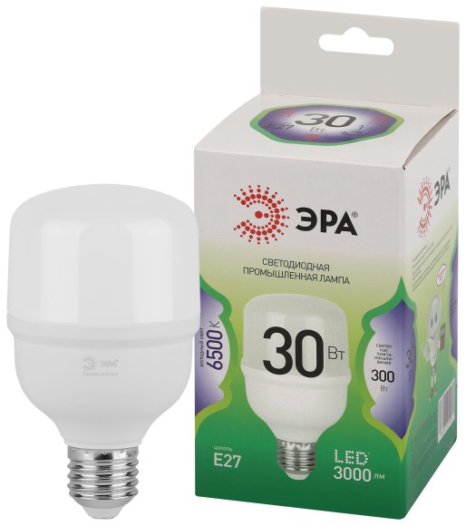 LED POWER T70-30W-865-E27 GL Лампа светодиодная ЭРА GREEN LINE LED POWER T70-30W-865-E27 GL Е27 30 Вт колокол холодный свет
