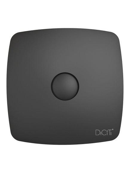 RIO 5C Matt black Вентилятор накладной RIO D125 обратный клапан Matt black DICITI