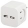 SP-2-USB-W Разветвитель электрический ЭРА SP-2-USB-W на 2 розетки + 2xUSB 2400mA, без заземл 10А (белый)