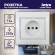 Б0027607 1-201-01 Intro Розетка 2P, 16А-250В, IP20, СУ, Plano, белый (10/200/2400)