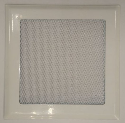 Решетка на магнитах серии РП-150 (сетка) квадратная 150x150 мм металлическая белая (RAL 9003)
