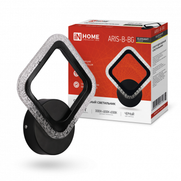4690612043128 Светильник сд ELEGANT ARIS-B-BG 15Вт 230В 3000-6500K 1200Лм STEP COLOR черный IN HOME