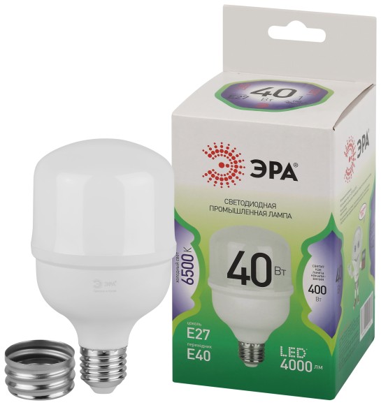 LED POWER T80-40W-865-E27/E40 GL Лампа светодиодная ЭРА GREEN LINE LED POWER T80-40W-865-E27/E40 GL E27/E40 40 Вт колокол холодный свет