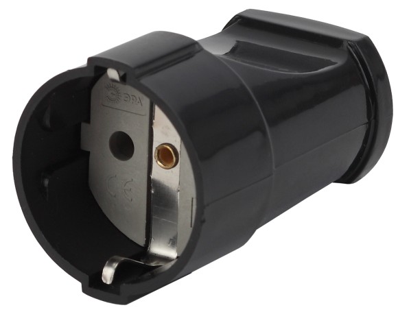 Б0039683 Розетка ЭРА Rx2-B кабельная с заземлением прямая 16A черная