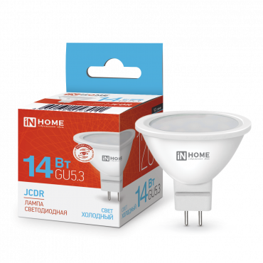 4690612047911 Лампа сд LED-JCDR-VC 14Вт 230В GU5.3 6500K 1260Лм IN HOME