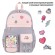 Рюкзак BRAUBERG PASTEL с термонашивками в комплекте, "Sweet paws", серый, 40х29х14 см, 272064