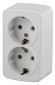 Розетка Intro Polo 3-204-01 двойная с заземлением 2х2P+E Schuko, 16A-250В, IP20, ОУ, Polo, белый