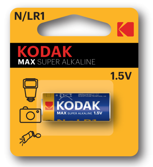 Б0012842 Батарейки Kodak LR1-1BL /N MAX SUPER Alkaline [KN-1] (12/72/27648)