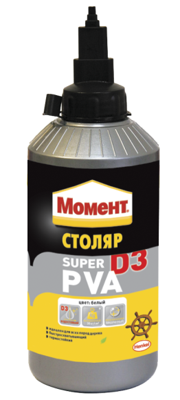 Б0022993 728120 Момент СТОЛЯР Супер ПВА D3, 750 г (9/540)