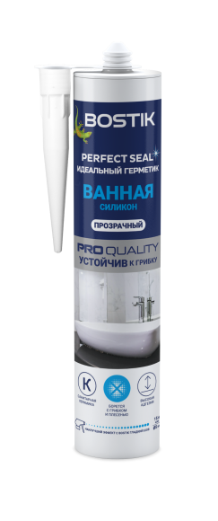 BOK212793P Герметик Bostik BOK212793P Perfect Seal Идеальный для ванной силикон прозрачный 280 мл.