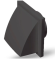 Выход стеновой с обратный клапаном Hood 1515 Dark grey Zernberg 10419011
