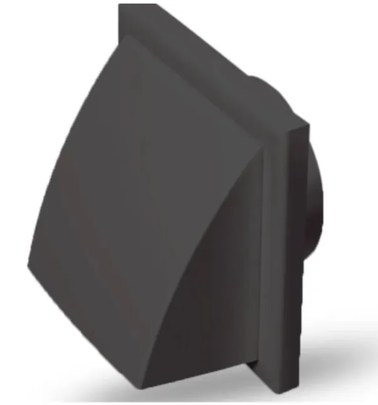 Выход стеновой с обратный клапаном Hood 1515 Dark grey Zernberg 10419011