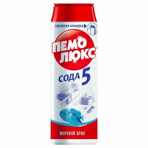 Чистящее средство 480 г, ПЕМОЛЮКС Сода-7 "Морской бриз", порошок