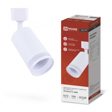 4690612037660 Светильник трековый TR-GU10-TL 6RW под GU10 с подсветкой белый IN HOME