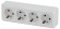 Б0051132 Розетка Intro Quadro 2-208-01 четырехместная с заземлением 4х2P+E, 16А-250В, IP20, открытой установки, белый