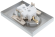 Розетка двойная с заземлением в сборе Schneider Electric Atlas Design 16А, алюминий ATN000324