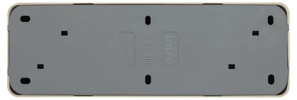 Б0051133 Розетка Intro Quadro 2-208-02 четырехместная с заземлением 4х2P+E, 16А-250В, IP20, открытой установки, слоновая кость