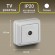 Б0027658 Розетка Intro Quadro 2-301-01 TV одиночная, IP20, ОУ, белый