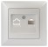 Б0053993 Розетка Intro Solo 4-303-06 информационная RJ45, IP20, СУ, перламутр