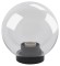Садово-парковый светильник ЭРА НТУ 01-60-202 шар прозрачный на опору / кронштейн IP44 Е27 max60Вт d200mm