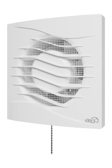 REST 4S C -02 Вентилятор накладной REST D100 сетка, пластиковый обратный клапан, тяговый выключатель ERA