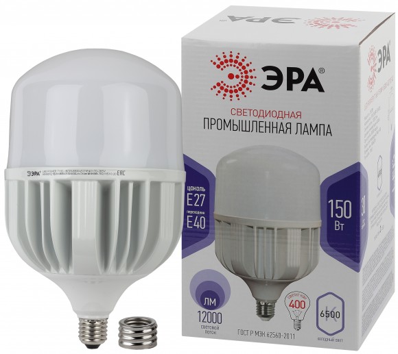 Б0051796 Лампа светодиодная ЭРА STD LED POWER T160-150W-6500-E27/E40 E27 / E40 150 Вт колокол холодный дневной свет