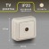 Б0027659 Розетка Intro Quadro 2-301-02 TV одиночная, IP20, ОУ, слоновая кость
