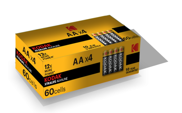 Б0018700 Батарейки Kodak LR6-4S XTRALIFE Alkaline [KAA-S4] (60/600/21600)
