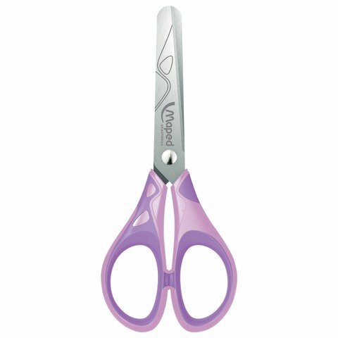 Ножницы MAPED (Франция) "Essentials Soft", 130мм, закругленные, цвет ассорти, 464411