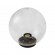 Садово-парковый светильник ЭРА НТУ 01-60-252 шар прозрачный на опору / кронштейн IP44 Е27 max60Вт d250mm