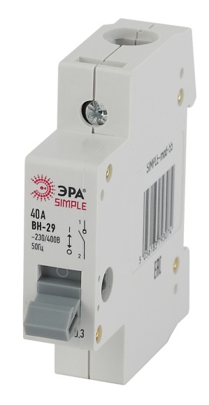 Б0039247 Выключатель нагрузки ЭРА SIMPLE SIMPLE-mod-57 1P 40А ВН-29