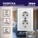 Б0027615 1-205-01 Intro Розетка 2X2P+E Schuko, 16А-250В, IP20, СУ, Plano, белый (10/100/1400)