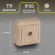 Б0027660 Розетка Intro Quadro 2-301-11 TV одиночная, IP20, ОУ, сосна